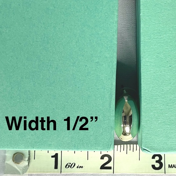 J. Crew NWOT-Brand New *Silver* 1/2” Wide Hoops. Great Everyday Earrings! - Picture 5 of 8